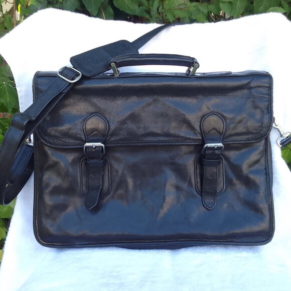 Bundle Danier genuine leather business briefcase&2 sunglass